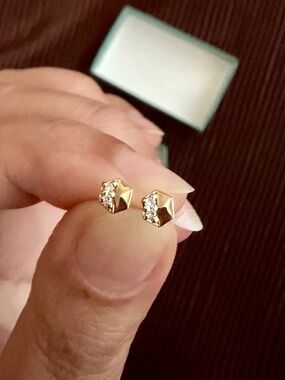 14k Gold Diamond Studs
